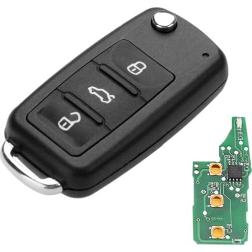 3 Button Car Remote Key For VW Volkswagen Caddy Eos Golf Jetta Beetle Polo Up Tiguan Touran 5K0837202AD 5K0 837 202 AD ID48 Chip