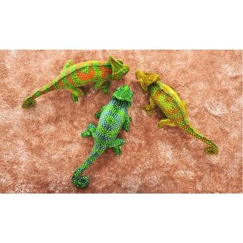 3 pieces a lot plush chameleon toys creative simulation stuffed chameleon dolls gift about 69x28cm 0402