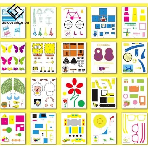 40 Patterns 20 Sheets 3D Pen Template Pattern Thick Paper + 1pc Graffiti Film Board For Myriwell Sunlu 3D Pen Tool Parts