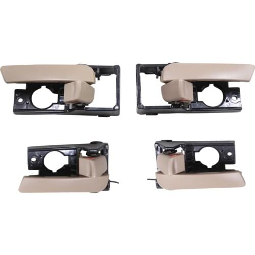 4PCS BEIGE INTERIOR DOOR HANDLE For KIA Rio Sedan/ Rio5 2006 2007 2008 2009 2010 2011 OEM: FR:82620-1G000RU FL:82610-1G000RU