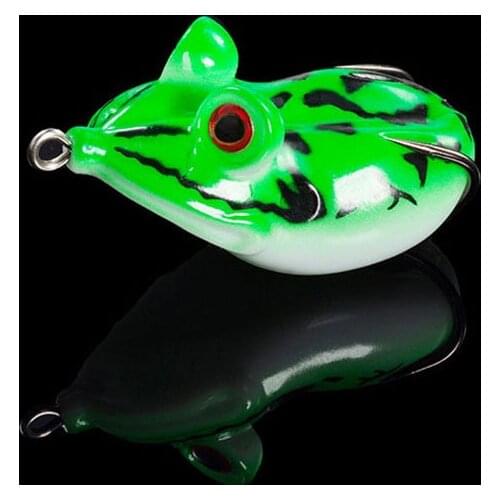 45mm/14gArtificial Luminous Frog High Quality Fishing Soft Bait 3D Eyes Anti-Corrosion Bionic Silicone Freshwater Fishing Lures