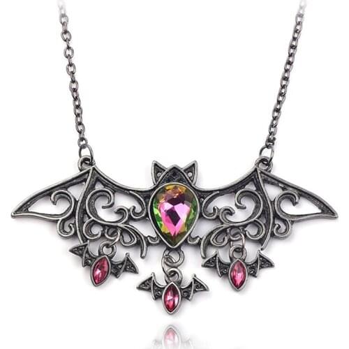 Bat Necklace Fashion Exquisite Bat Chain Necklaces Pendant Gothic Choker Halloween Creepy Dark Accessories Fit For Lady Girl