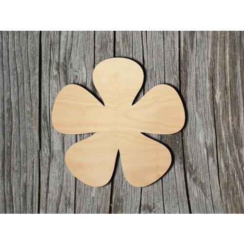 Wood Cutout Shapes Flower Shape - Multiple Sizes - Laser Cut Unfinished