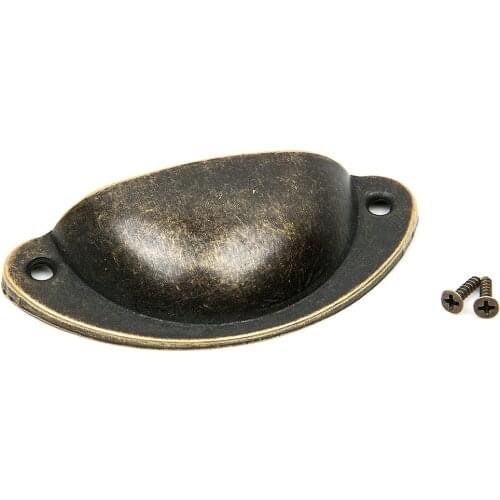 Hakkin 10pcs/lot Kitchen Cupboard Door Cabinet Cup Drawer Furniture Antique Shell Pull Handle Knob