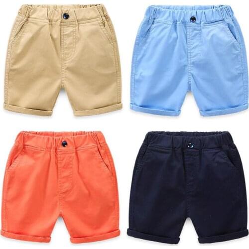 Boys cotton casual shorts summer clothes Candy colored beach pants South Korea style boys shorts children baby wear