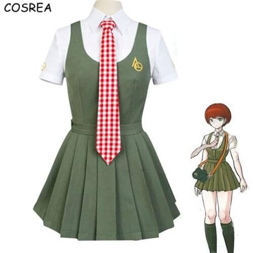 Anime Danganronpa Dangan Ronpa Mahiru Koizumi Cosplay Costume Outfit Disfraz Green Skirt Wigs Halloween Costumes for Women Girls