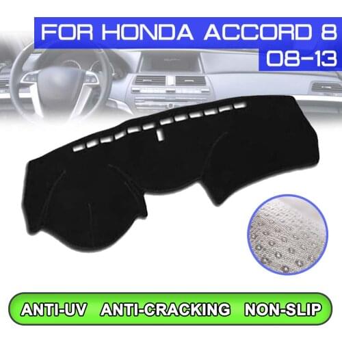 Car Dashboard Mat Anti-dirty Non-slip Dash Cover Mat UV Protection Shade for Honda Accord 8th 2008 2009 2010 2011 2012 2013
