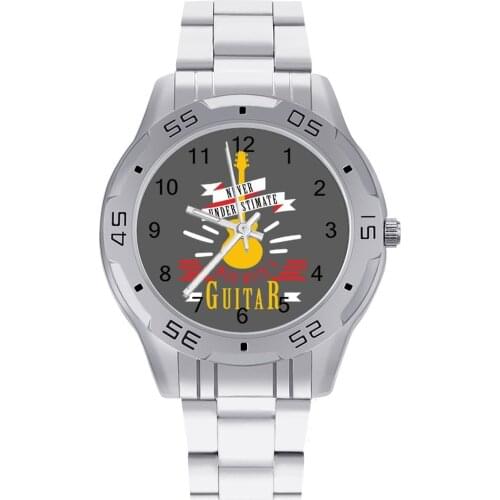 Bass Guitar Quartz Watch Aesthetic Teens Wrist Watch Photo Steel Spring High Class Wristwatch