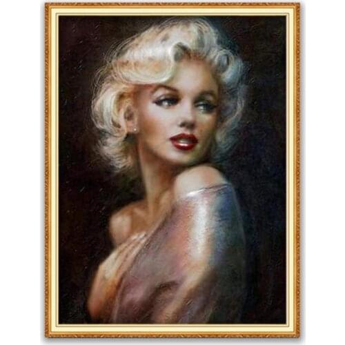 Marilyn Monroe DIY Cross Stitch Embroidery 11CT Kits Craft Needlework Set Printed Canvas Cotton Thread Home Decoration Design