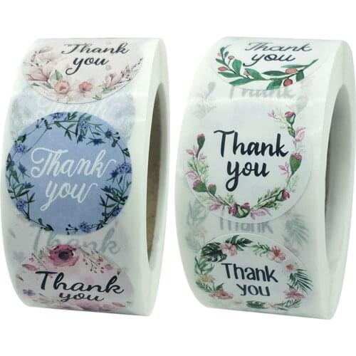 500pcs Laptop Stationery Stickers Roll thank you Letter Sealing Label Decals Kids Toys Notebook Phone Sticker Stickers Aesthetic