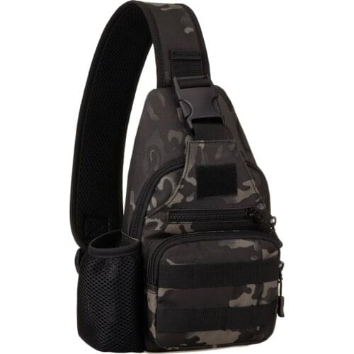 Nylon Men Knapsack Back Pack Shoulder Messenger Chest Bags Military Travel Assualt Male Water Bottle Bag Sling Daypack Rucksack