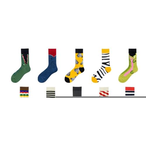 1 Pair Combed Cotton Fashion Hip Hop Man Woman Socks Red Winter Autumn Breathable Halloween Tube Socks Funny Men Socks Couples