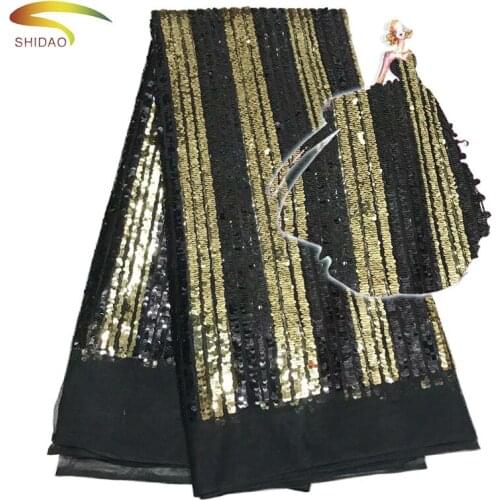 New Arrival African Lace Fabric Organza French Net Embroidery Sequins Tulle Lace Fabric For Indian Evening Party Dress Fabrics