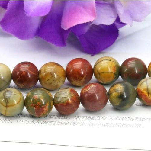 Wholesale!Multicolor picasso 12mm round loose beads 15inches 2 piece/lot best selling stone beads women fashion jewelry making