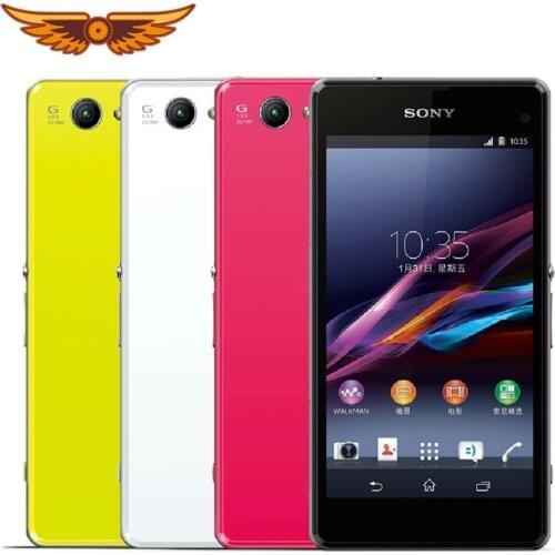 Original Sony Xperia Z1 Compact D5503 Cell phone 3G/4G Android Quad-Core 2GB RAM 4.3" Screen 20.7MP Camera WIFI GPS 16GB Storage