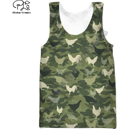 PLstar Cosmos Beautiful Chickens Farming Streetwear Hot Summer 3D Printed Casual Sleeveless Unisex Tank Top Vest Men/Women C16