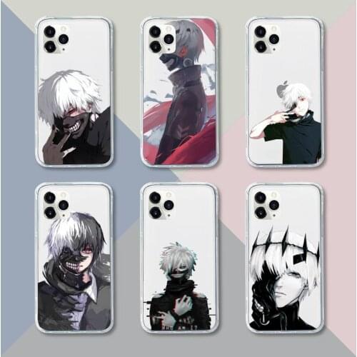 Tokyo Ghoul Phone Case Transparent For iPhone 12 11 pro mini XS XR X max 5 6 s 7 8 plus Soft TPU Clear Mobile bags