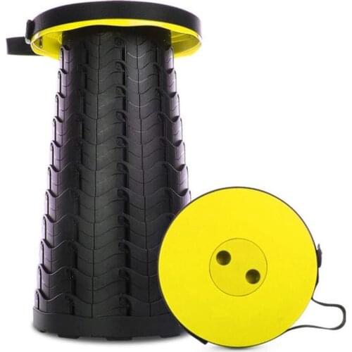 Outdoor Folding Stool Max Load 330lb Portable Collapsible Adjustable Chair Seat for Kids Adult Travel BBQ Hiking Kitchen Indoor