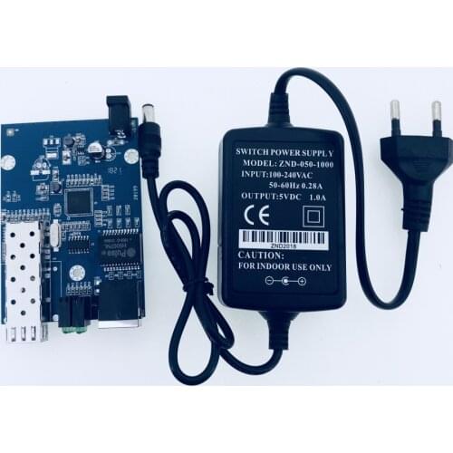 SFP Fiber to RJ45 converter SFP GPON/OLT media converter 1000Mbps SFP Gigabit Fiber Optical Media Converter Board & power supply