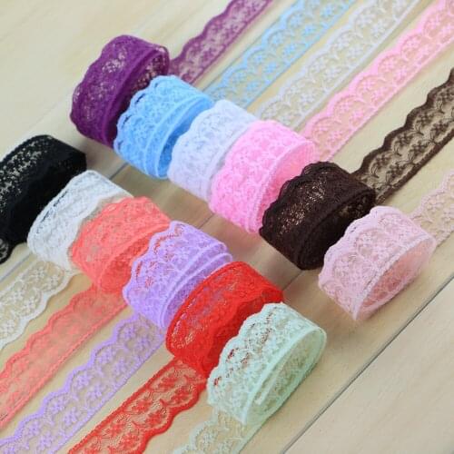 Width 25MM 10Yard/Lot Embroidered Lace Trim French Ruban Dentelle Ribbons Trims For Sewing DIY Decorative Lace Ribbon White