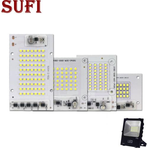 Smart IC SMD LED Chips Lamp 10W 20W 30W 50W Pure White SMD 2835 AC 220V 5054 DIY For Outdoor Floodlight Outdoor Garden Light