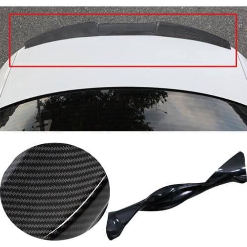 Universal Car Rear Roof Lip Spoiler Tail Trunk Wing Sticker New PU Glossy Black Auto Exterior Wing Spoilers Replace Accessories