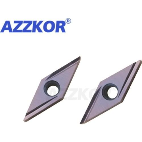 VBGT1103 R-Y NT930 Carbide Inserts Cutter AZZKOR CNC Lathe Turning Tools For Stainles Steel Metal External Tool VBGT1103 L-Y
