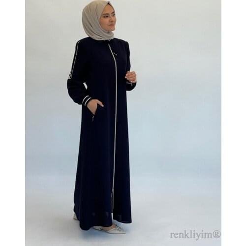 Turkish Dress Drop Abaya Soft honeycomb fabric long sleeve 145 CM 2021 new season muslim women dress
