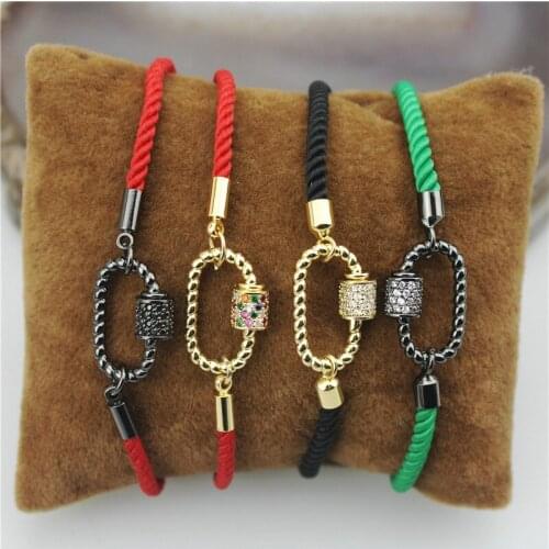 10pcs/lot Fashion oval shape cz charm bracelet,clear/black/colorful cz clasp accessories ,popular women bracelet wholesale