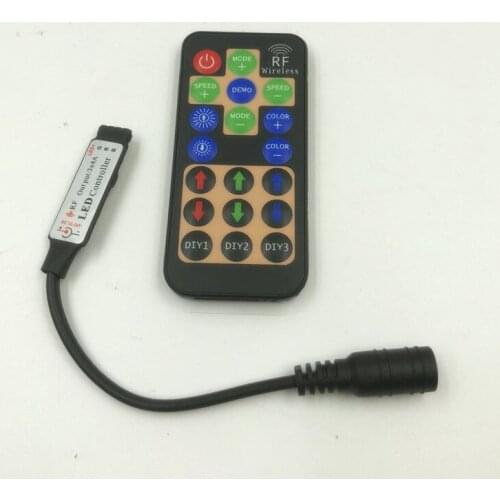 20pcs Mini RGB LED Controller19 keys 3*4A with DIY function use for 5050 3528 LEDStrip light With RF Remote Control Dimmer