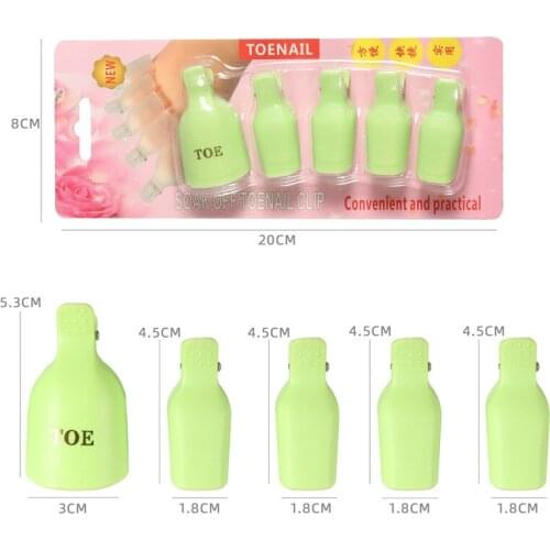 30pcs Plastic Nail Art Soak Off Cap Clips UV Gel Polish Remover Wrap Tool Fluid for Removal of Varnish Manicure Tools