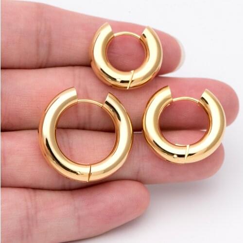 4pcs Ear Hooks 20/23/26mm, Real Gold plated Stainless Steel, Earring Hooks (GB-1484)