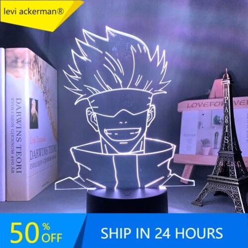 Anime Lamp Satoru Gojo Jujutsu Kaisen Led Night Light for Birthday Gift Jujutsu Kaisen Nightlight Satoru Gojo Lamp Drop Shipping