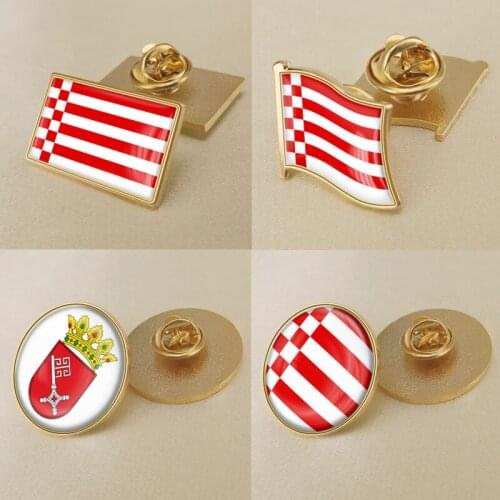 Bremen of Germany Flag Brooch/Badges/Lapel Pins