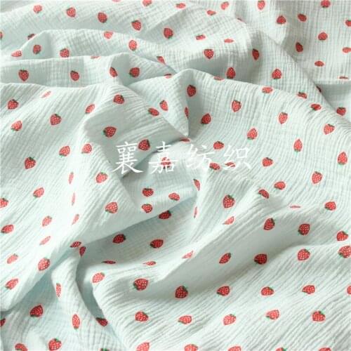 Cotton Crepe Seersucker Baby Double Gauze Pajamas Home Clothing Fabric