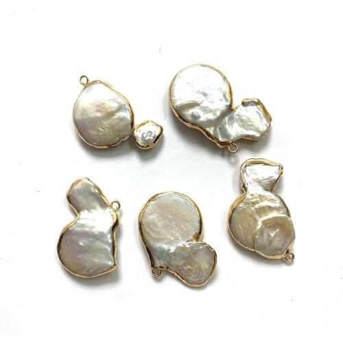 Exquisite Freshwater Pearl Material Shaped Pendant Bead Necklace Bracelet Accessories Handmade Wholesale Loose Decorations