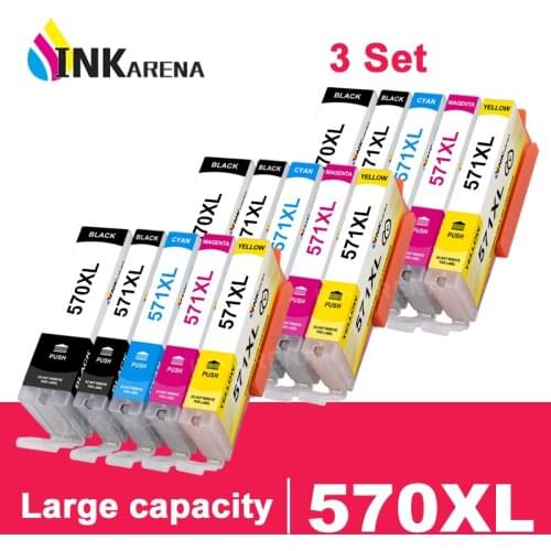 15PK PGI570 PGI-570 CLI-571 Compatible Cartridge For Canon PGI 570 571 Ink Cartridges PIXMA MG5750 MG6850 TS6050 TS5050 Printer