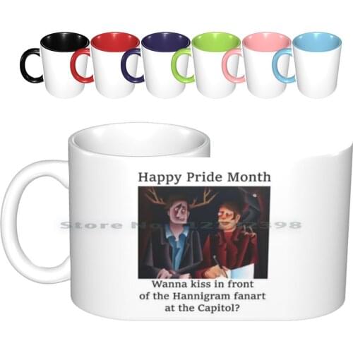 Happy Pride Month " " Ceramic Mugs Coffee Cups Milk Tea Mug Pride Gay Pridemonth Hannigram Hannibal Capitol Hannibalcapitol