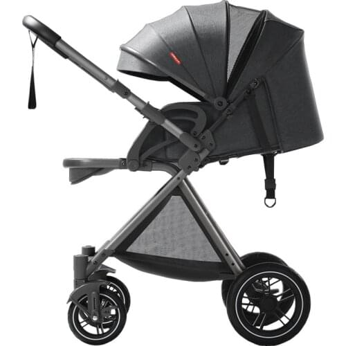 Stroller High landscape baby pram two-way lightweight folding shock absorber newborn child baby stroller dining car