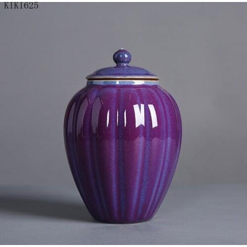 Creative Ceramic Tea Cans Large-capacity Sealed Cans Household Tea Candy Nut Cans Kitchen Food Storage Containers Home Ornaments