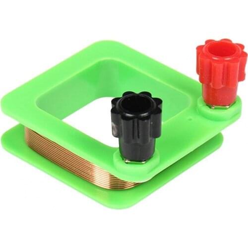 Square Copper Coil Good Conductivity Magnetic Induction Accessories ABS Physics Equipment Square Shape Copper Coil for Junior