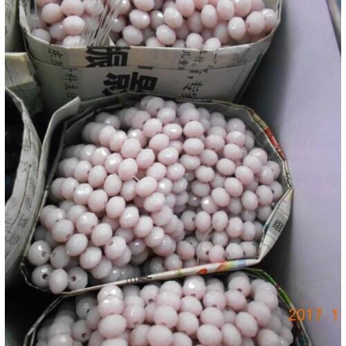 Tender Rose Color 4*6mm 50pcs Rondelle Austria faceted Crystal Glass Beads Loose Spacer Beads for Jewelry Making