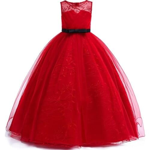 2020 Spring Flower Wedding Dress For Girl Kids Children Clothing Princess Dresses Girls Dress Party Dress Elegant 4 - 12 Age