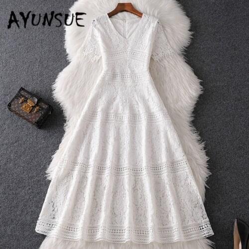 Dress Women Clothes 2020 Vintage Dress Spring Summer Women Lace Party Dress Elegant Vestidos Robe Femme 82315-4 YY2508