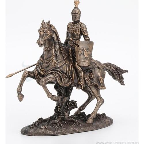 Crafts Statue Sculpture Busyveloni creative decoration The knight in armor rode with a gun Birthday gift home decoration factory