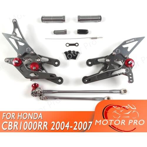 Adjustable Footrests For Honda CBR1000RR 2004 2005 2006 2007 CBR 1000 RR Foot Rest Peg Rearset Rear Set Pedals CBR1000 CBR600RR