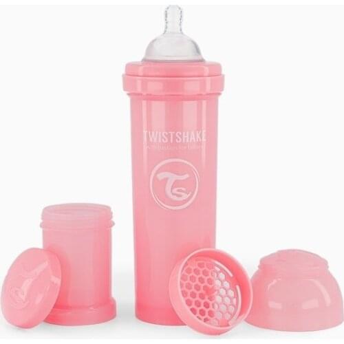 TWISTSHAKE BIBERÓN ANTICÓLICO ROSA +4 MESES 330 ML