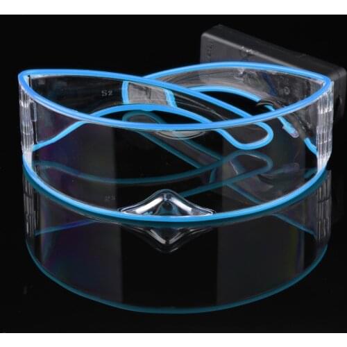 Clear Lenses LED Light Visor Glasses Goggles Halloween Party Fancy Dress