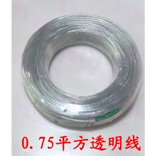 2x0.75mm2 Transparent Lamp Switch Wire Copper Conductor Electrical Cable Pendant Light Lamps Line Double Insulation 5 Meters