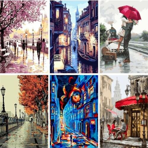 Romantic city couple Modern Picture Wall Poster Modern Style Wall Print Painting Art Living Room Unique Decoration